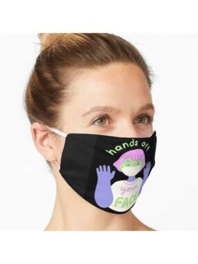 BRAND NEW HANDS OFF YOUR FACE DESIGN FACE MASK‎